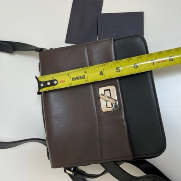 Prada BT1016 Calf Leather Crossbody Bag Brown and Brown NWT Perfect Condition - Picture 5 of 13